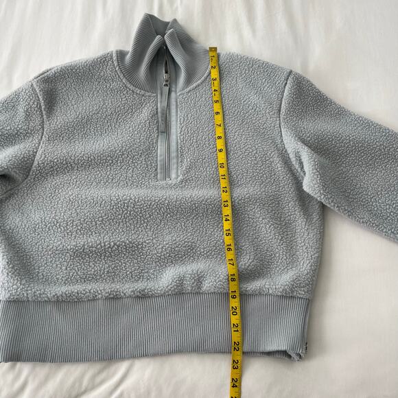 Varley Pearl Blue Roselle Half Zip Borg Fleece Sherpa Sweatshirt Jacket Small - Picture 10 of 16